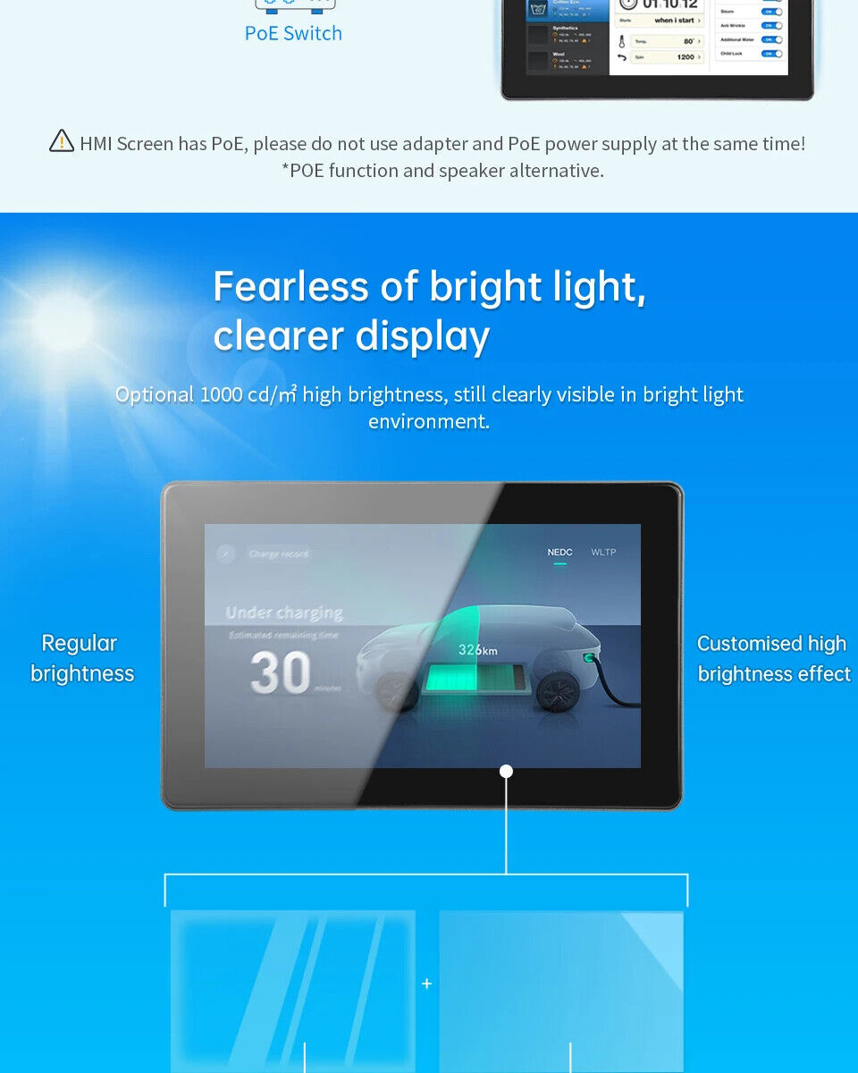 7" inch RK3288 2x INT SPK All in One HMI Android Panel PC, ControlHUB Series, IPS LCD, ABS Frame