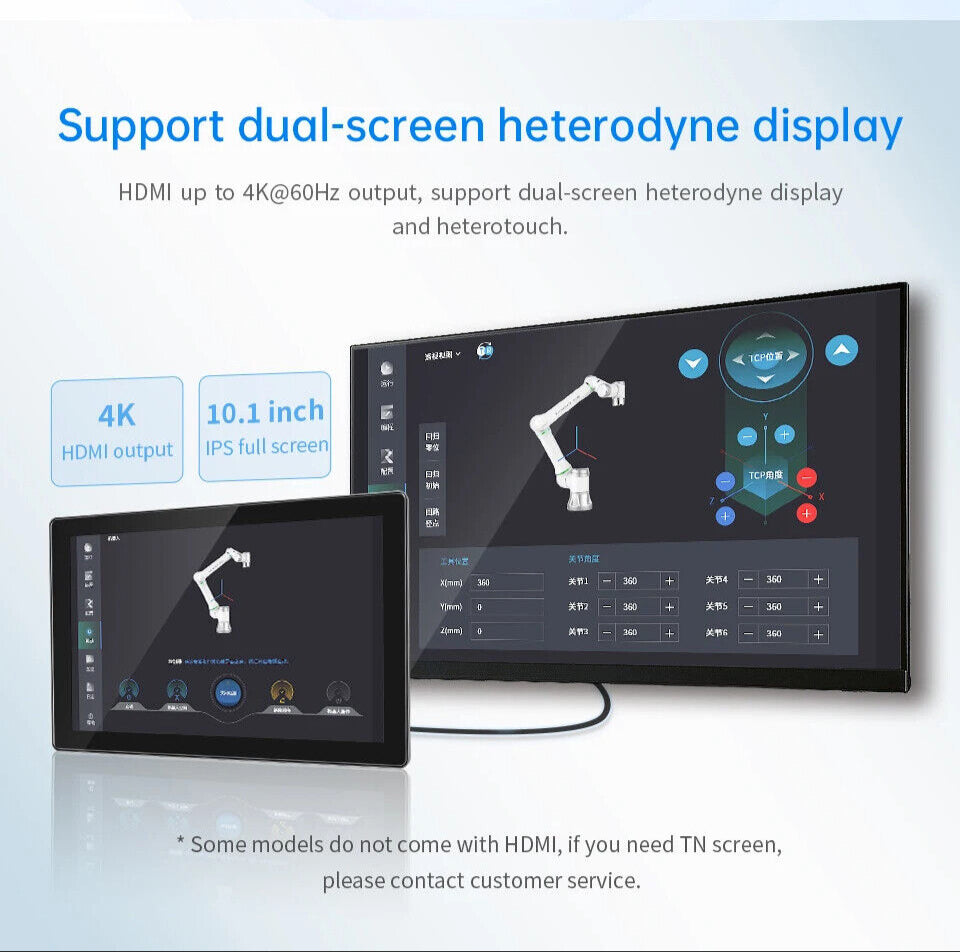10.1" inch A133P 2x INT SPK All in One HMI Android Panel PC, ControlHUB Series, IPS LCD, ABS Frame