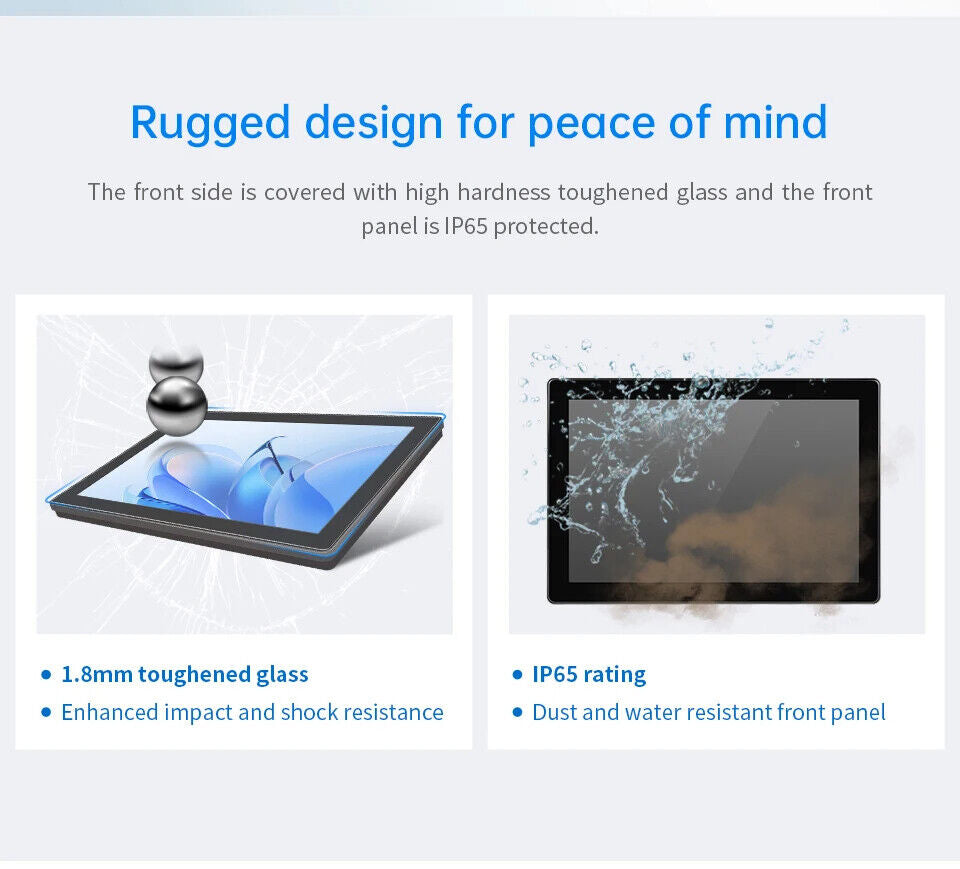 10.1" inch RK3288 2x INT SPK All in One HMI Android Panel PC, ControlHUB Series, IPS LCD, ABS Frame