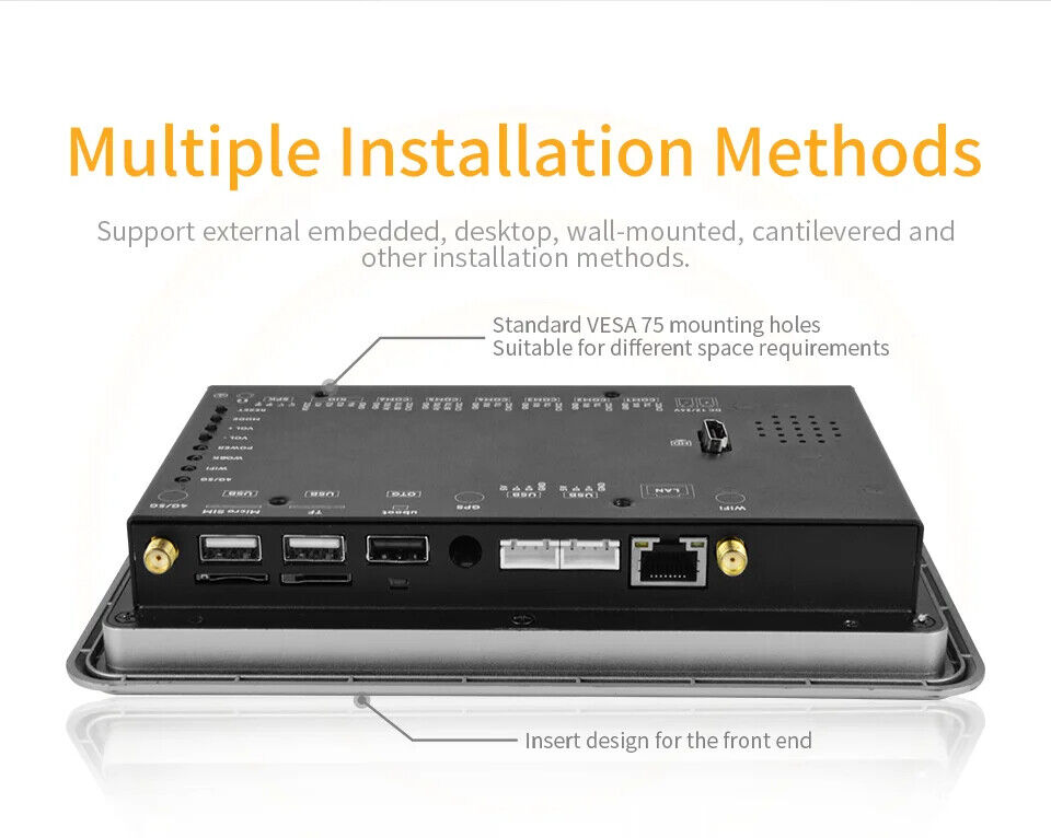 7" inch RK3568 2x INT SPK All in One HMI Android Panel PC, ControlHUB Series, IPS LCD, ABS Larger Frame