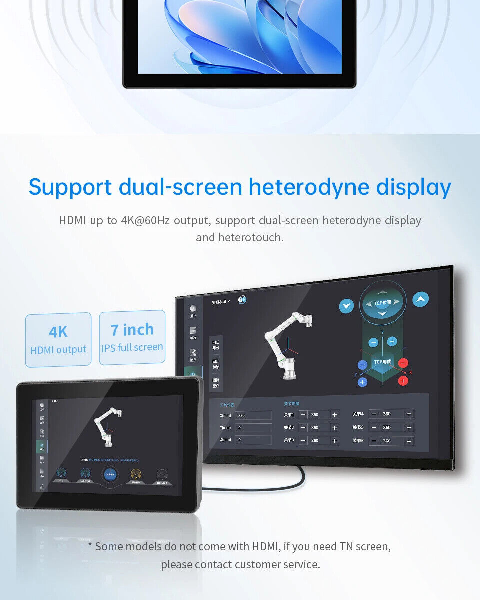 7" inch RK3288 2x INT SPK All in One HMI Android Panel PC, ControlHUB Series, IPS LCD, ABS Frame