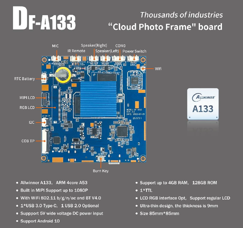 LIONTRON DF-A133 “Cloud Photo Frame” Motherboard