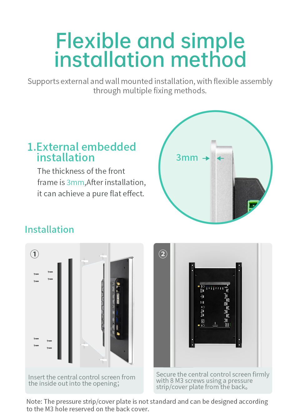 10.1" inch RK3288 All in One HMI Android Panel PC, ControlHUB Series, IPS LCD, AL Frame