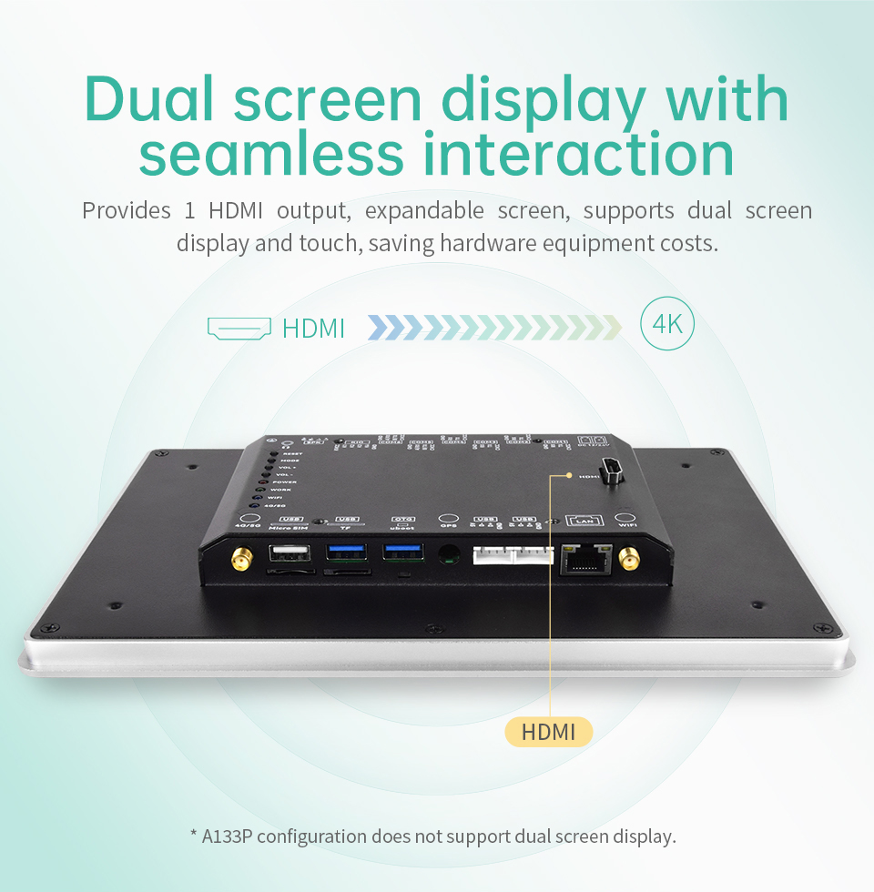 10.1" inch RK3288 All in One HMI Android Panel PC, ControlHUB Series, IPS LCD, AL Frame