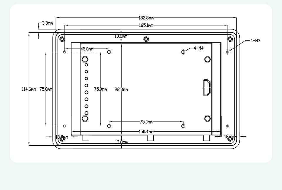 7" inch RK3288 All in One HMI Android Panel PC, ControlHUB Series, IPS LCD, AL Frame