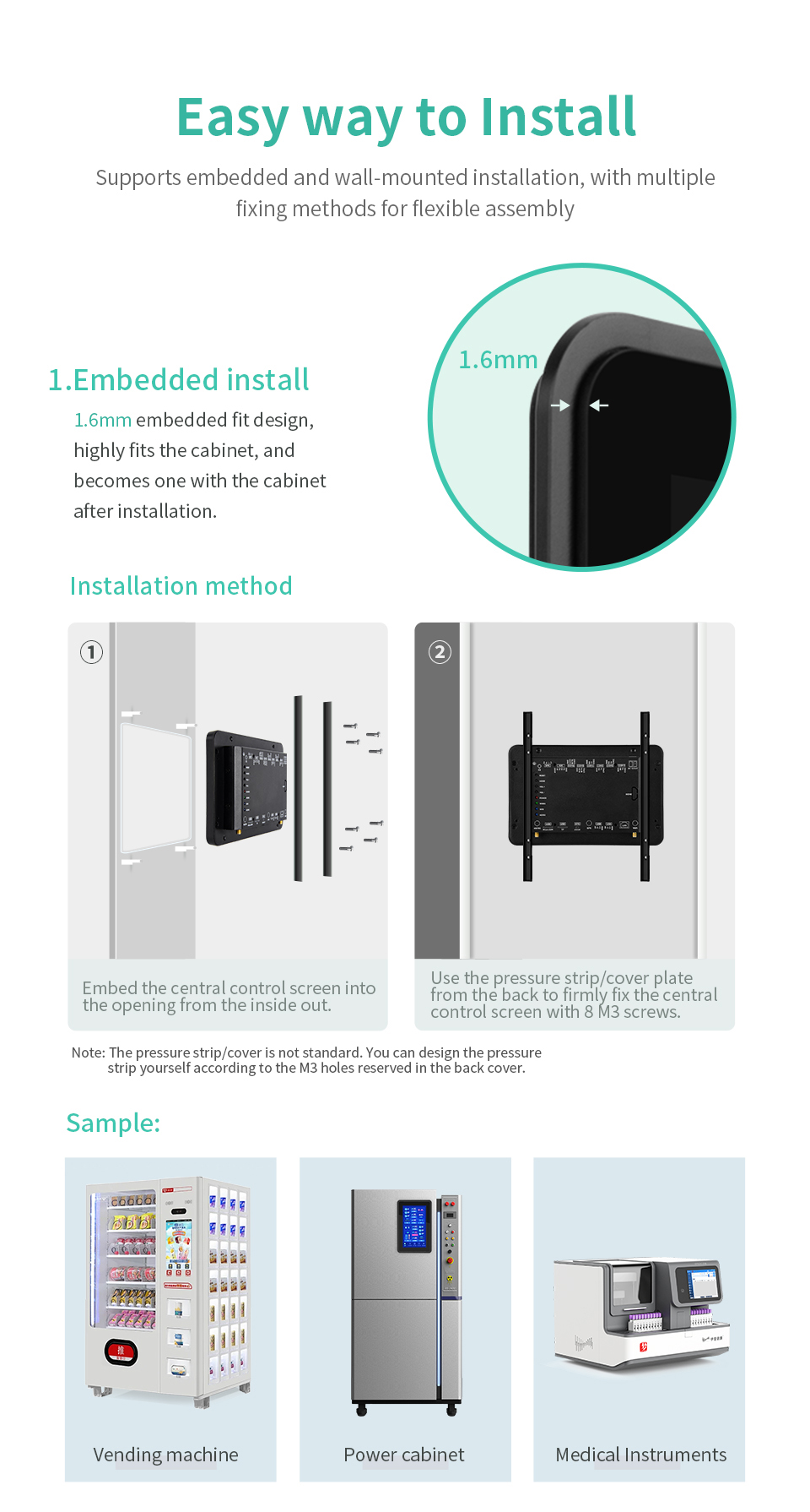 10.1" inch RK3288 All in One HMI Android Panel PC, ControlHUB Series, IPS LCD, ABS Frame