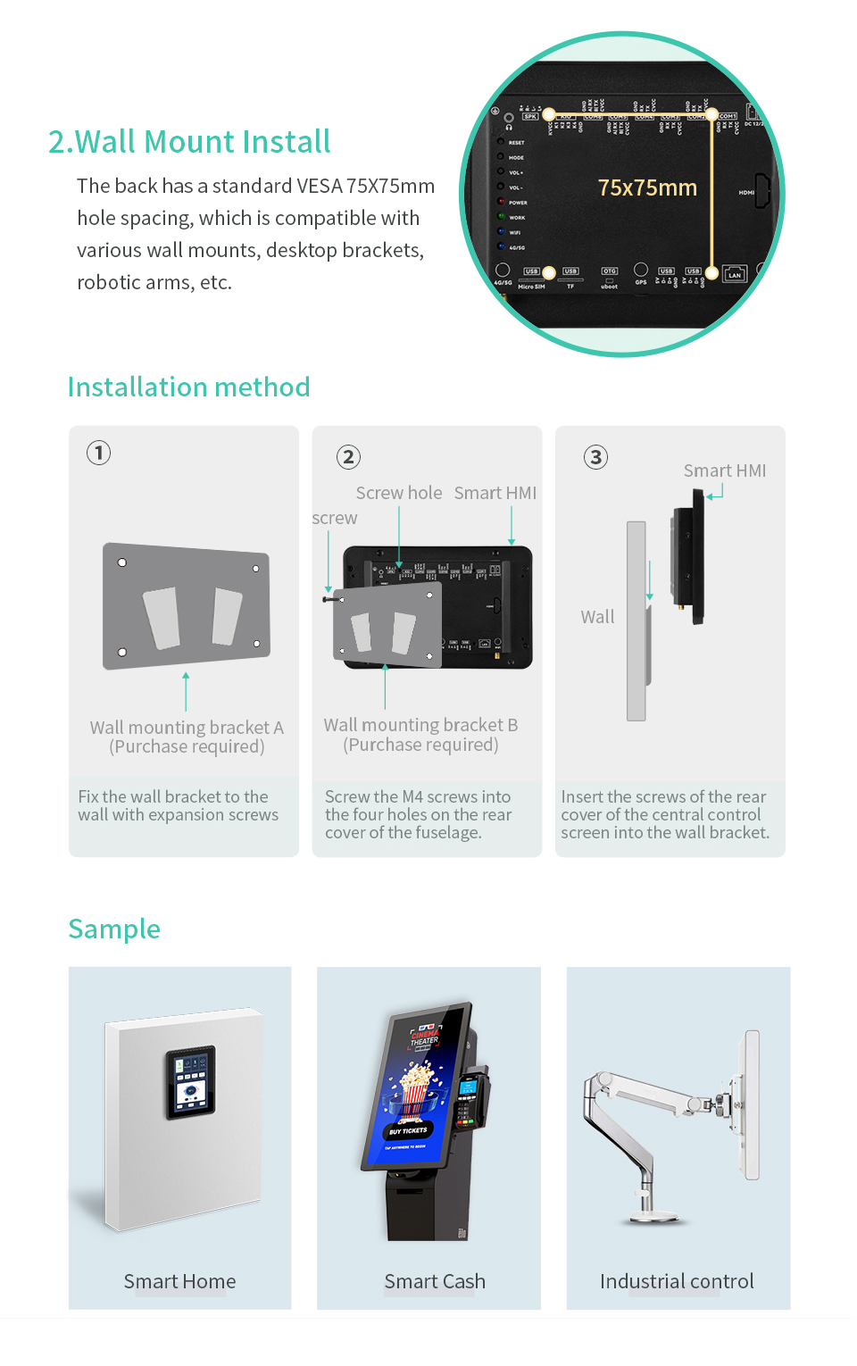 10.1" inch RK3288 All in One HMI Android Panel PC, ControlHUB Series, IPS LCD, ABS Frame
