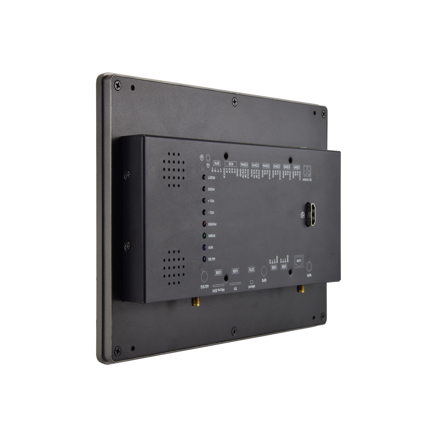 10.1" inch A133P 2x INT SPK All in One HMI Android Panel PC, ControlHUB Series, IPS LCD, ABS Frame