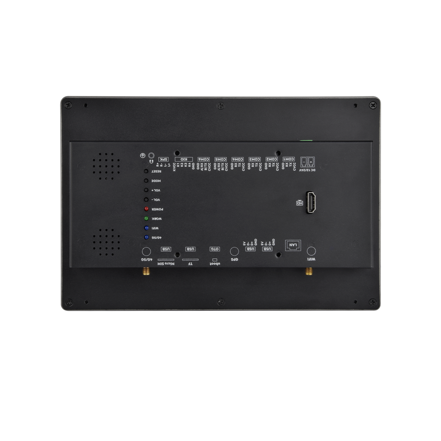 10.1" inch A133P 2x INT SPK All in One HMI Android Panel PC, ControlHUB Series, IPS LCD, ABS Frame