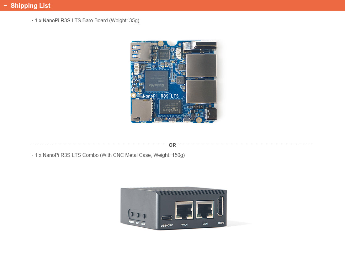 Friendly Elec NanoPi R3S LTS Development Board