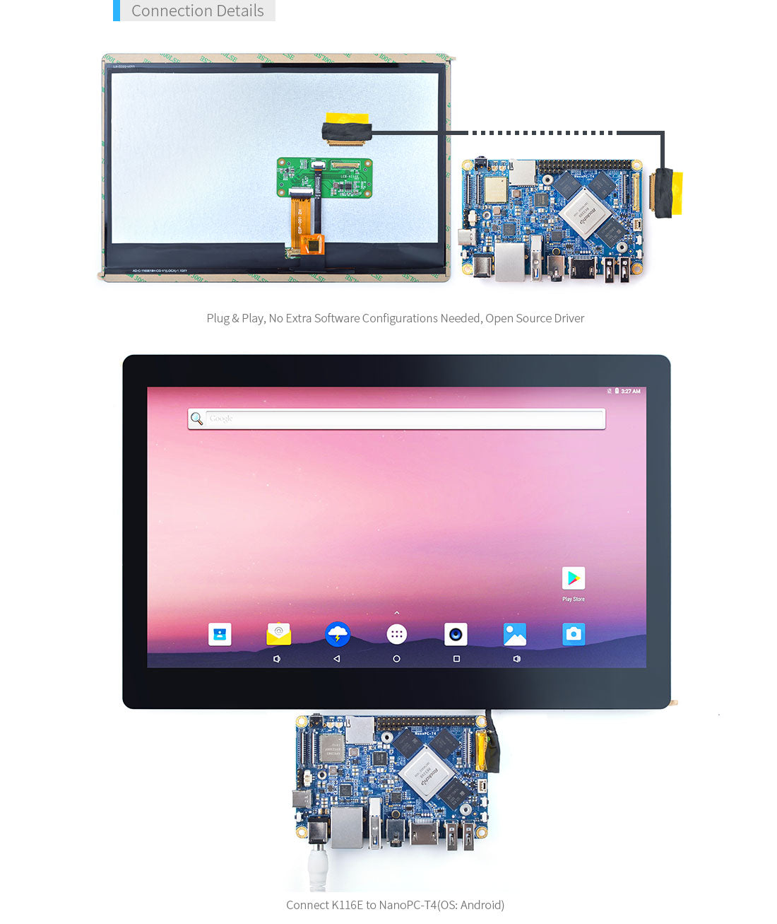 K116E 11.6inch eDP FHD LCD Display with Capacitive Touch