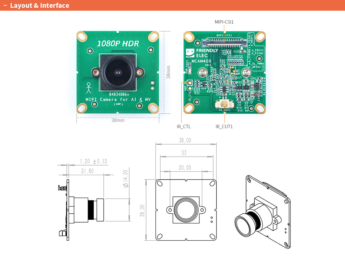 1080P HDR MIPI Camera - MCAM400