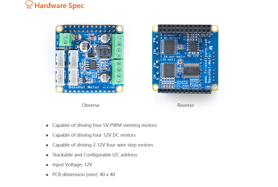 NanoHat Motor for NanoPi NEO/NEO2/Air/NEO Plus2