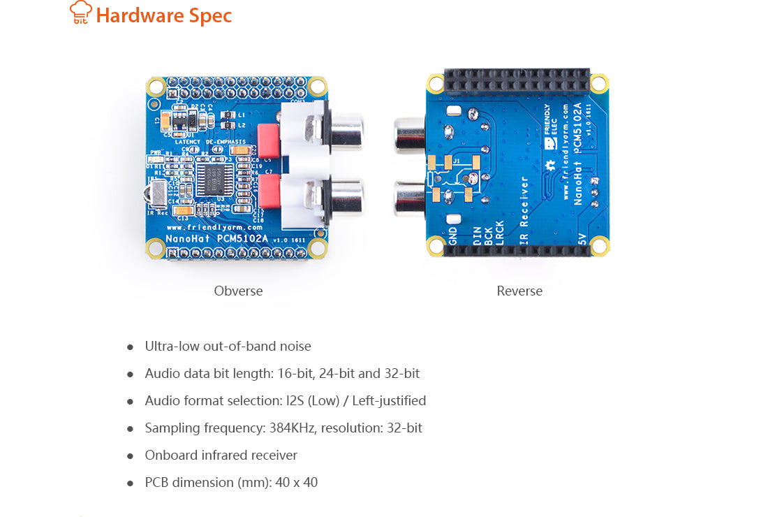 NanoHat PCM5102A