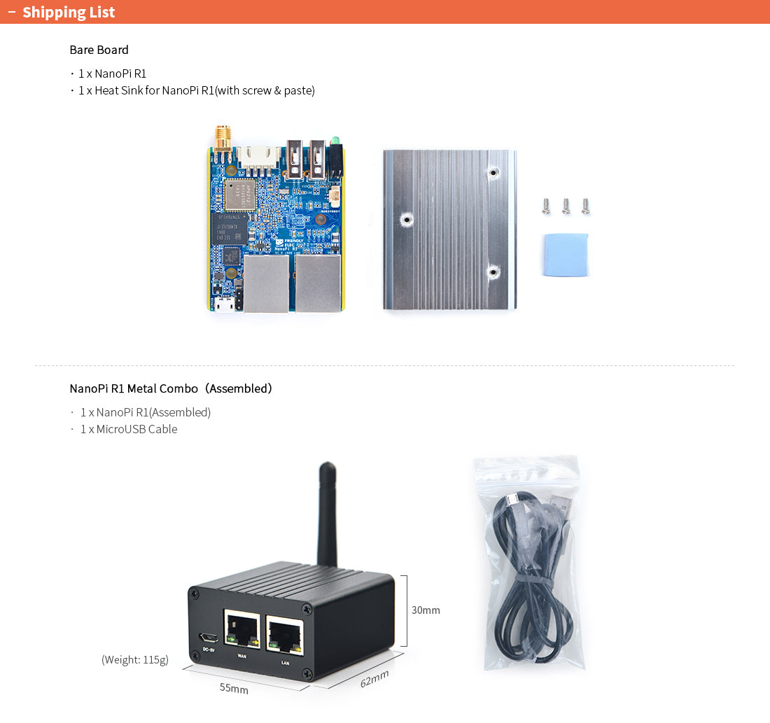 Friendly Elec NanoPi R1 Board