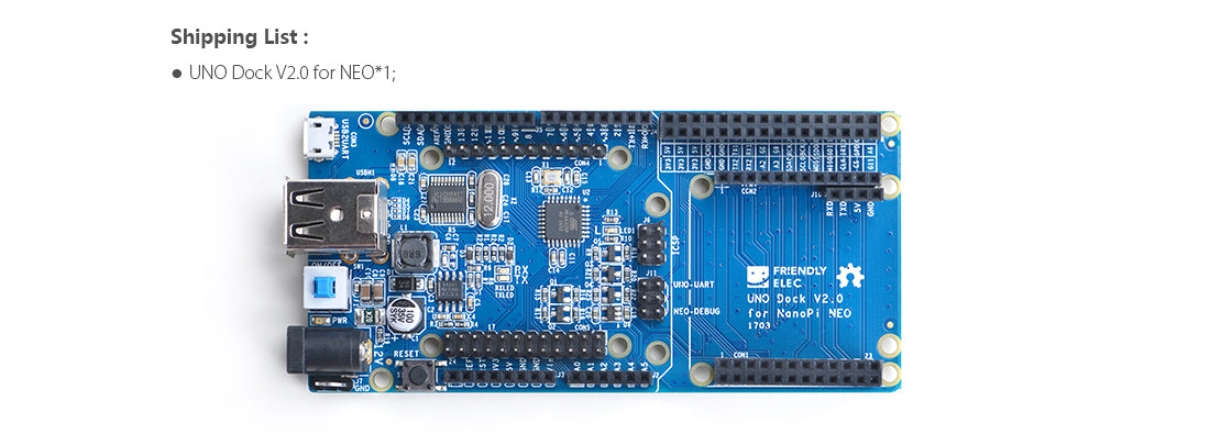 UNO Dock V2.0 for NanoPi NEO